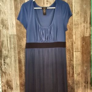 Blue Ombre Scoop Neck Dress